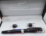 Perfect Replica - Black Rollerball Mont Blanc Pen And Cufflink Set